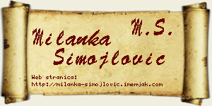 Milanka Simojlović vizit kartica